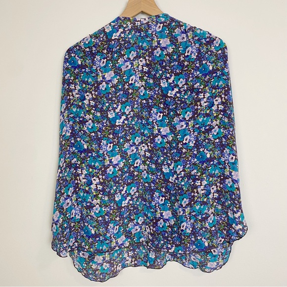 Rebecca Taylor Silk Floral Peasant Blouse - Picture 10 of 12